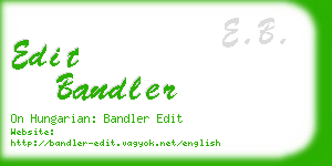 edit bandler business card